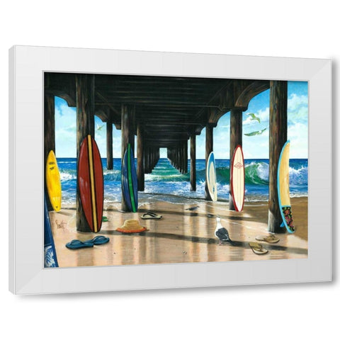 Pier Group White Modern Wood Framed Art Print by Westmoreland, Scott