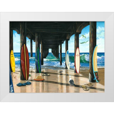 Pier Group White Modern Wood Framed Art Print by Westmoreland, Scott