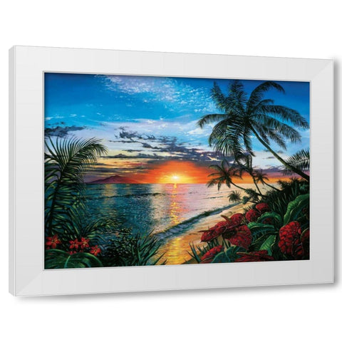 Sunset Serenade White Modern Wood Framed Art Print by Westmoreland, Scott