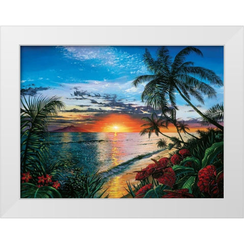 Sunset Serenade White Modern Wood Framed Art Print by Westmoreland, Scott