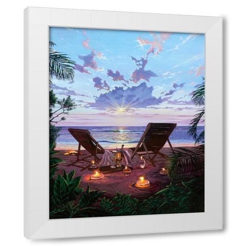 Two If by Sea White Modern Wood Framed Art Print by Westmoreland, Scott