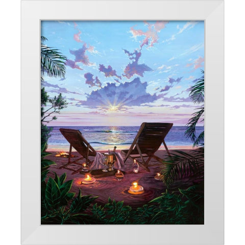 Two If by Sea White Modern Wood Framed Art Print by Westmoreland, Scott