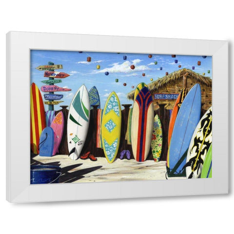 Surf Shack White Modern Wood Framed Art Print by Westmoreland, Scott