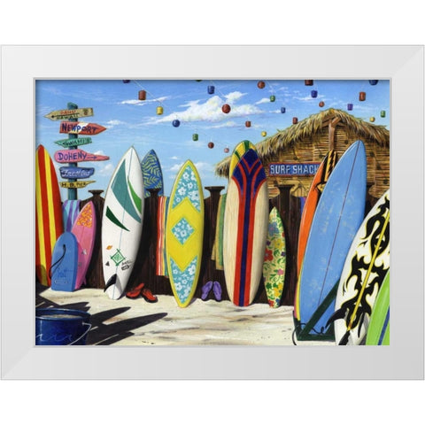 Surf Shack White Modern Wood Framed Art Print by Westmoreland, Scott