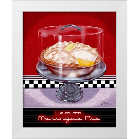 Lemon Meringue Pie White Modern Wood Framed Art Print by Warren, Sheri