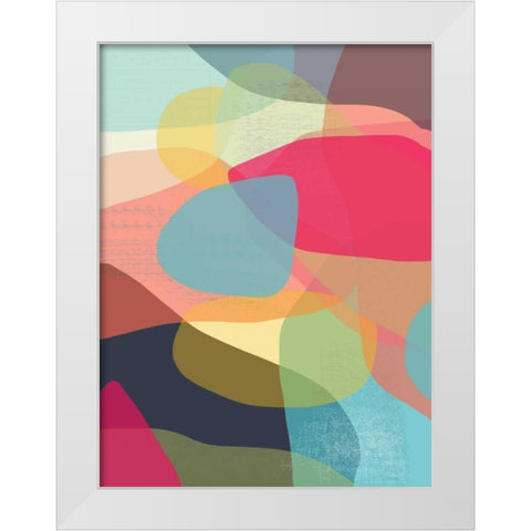 Layered Earth One White Modern Wood Framed Art Print by Weiss, Jan