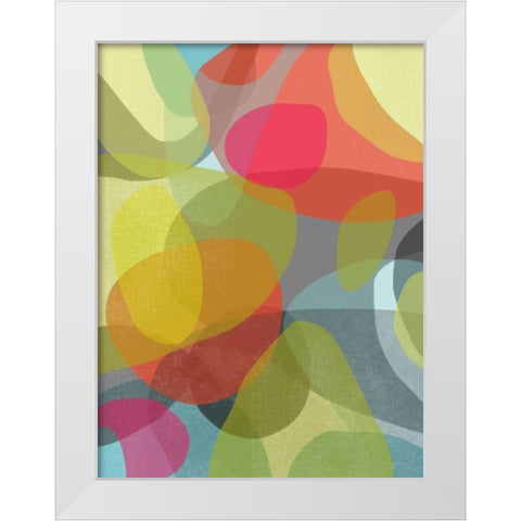 Layered Earth Two White Modern Wood Framed Art Print by Weiss, Jan