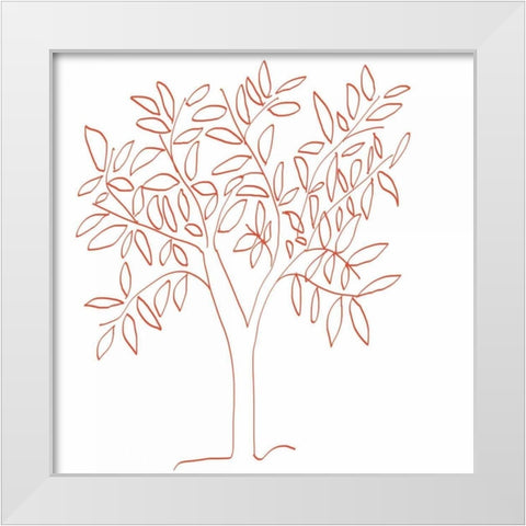 A Tangerine Tree White Modern Wood Framed Art Print by Weiss, Jan