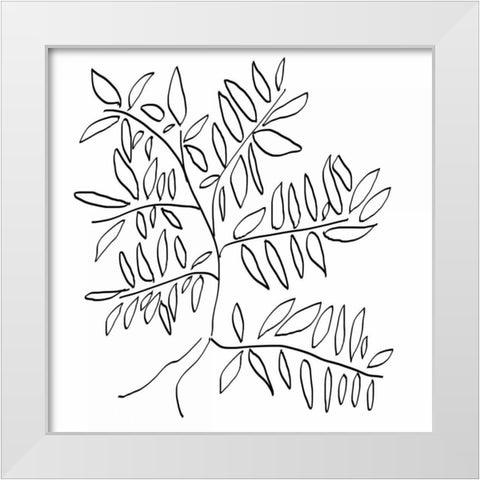 A Black and White Tree White Modern Wood Framed Art Print by Weiss, Jan