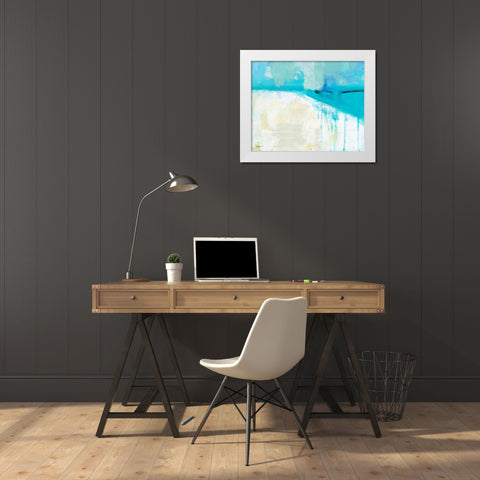 Coastal Blues 1 White Modern Wood Framed Art Print by Weiss, Jan
