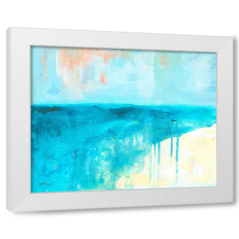 Coastal Blues 2 White Modern Wood Framed Art Print by Weiss, Jan