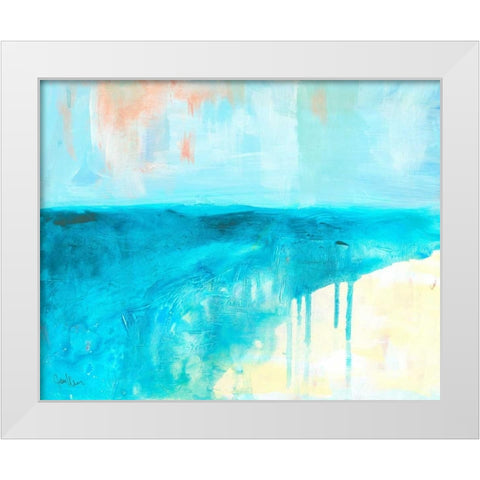 Coastal Blues 2 White Modern Wood Framed Art Print by Weiss, Jan