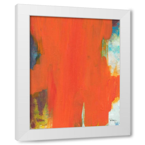 Orange Tide White Modern Wood Framed Art Print by Weiss, Jan