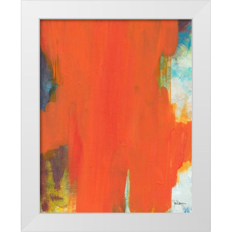 Orange Tide White Modern Wood Framed Art Print by Weiss, Jan