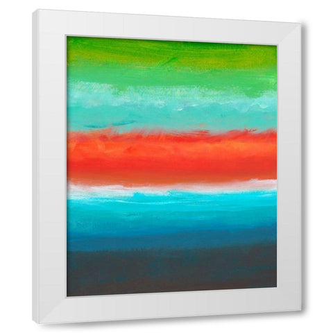 Night Coast Three White Modern Wood Framed Art Print by Weiss, Jan