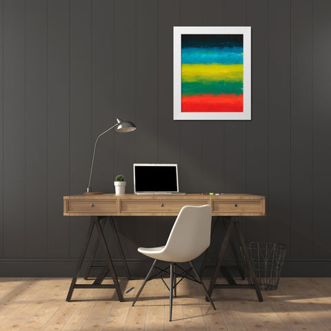 Night Coast Two  White Modern Wood Framed Art Print by Weiss, Jan