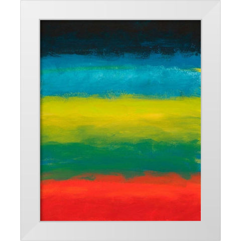 Night Coast Two  White Modern Wood Framed Art Print by Weiss, Jan