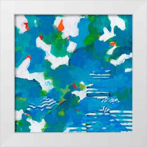Adriatic White Modern Wood Framed Art Print by Weiss, Jan