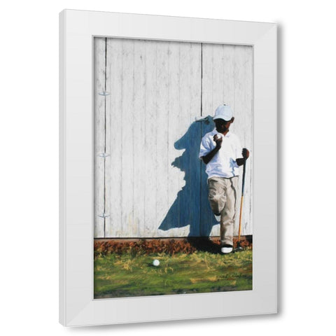 Saturdays Choice White Modern Wood Framed Art Print by Wilson, Richard