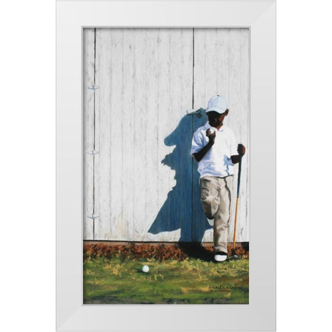 Saturdays Choice White Modern Wood Framed Art Print by Wilson, Richard