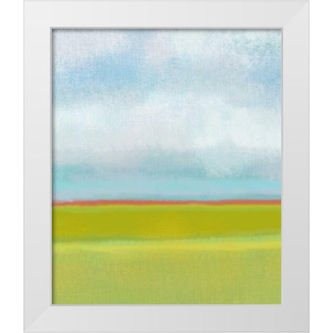 Meadow 1 White Modern Wood Framed Art Print by Weiss, Jan
