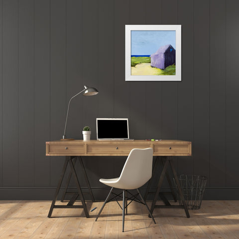 Blue Day White Modern Wood Framed Art Print by Wakefield, Martha