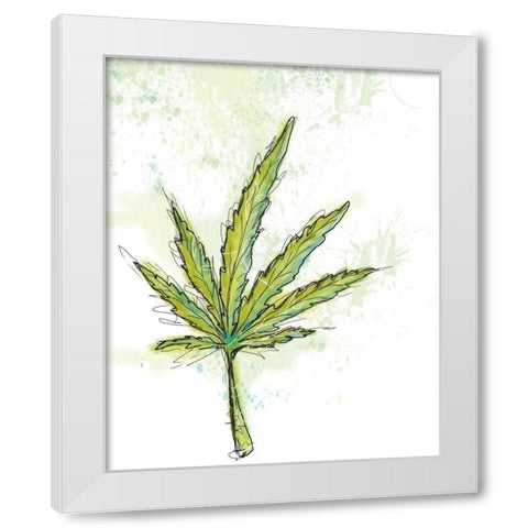 Northern Lights White Modern Wood Framed Art Print by Weiss, Jan