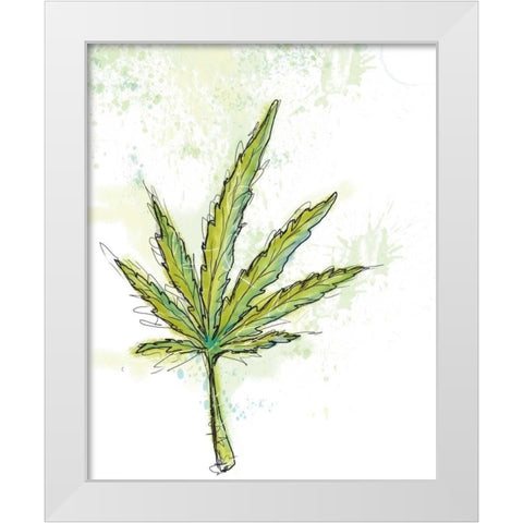 Northern Lights White Modern Wood Framed Art Print by Weiss, Jan