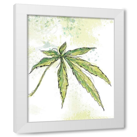 Blue Dream White Modern Wood Framed Art Print by Weiss, Jan