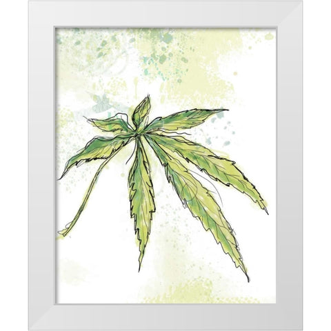 Blue Dream White Modern Wood Framed Art Print by Weiss, Jan