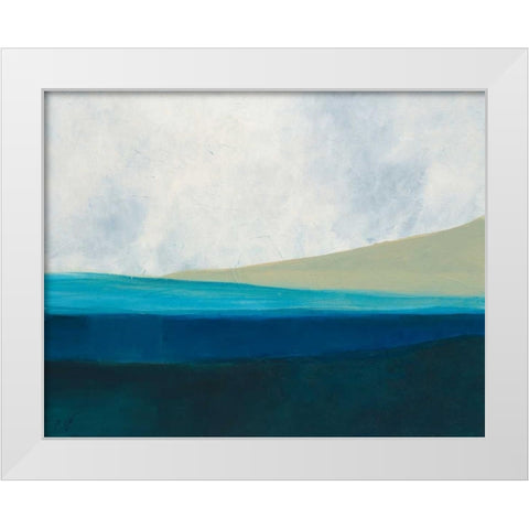 Layered Earth 1 White Modern Wood Framed Art Print by Weiss, Jan