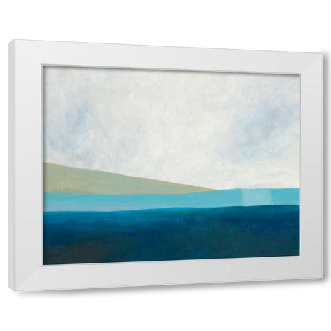 Layered Earth 3 White Modern Wood Framed Art Print by Weiss, Jan