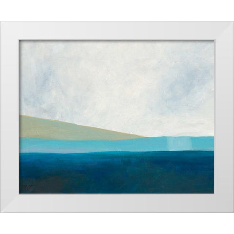 Layered Earth 3 White Modern Wood Framed Art Print by Weiss, Jan