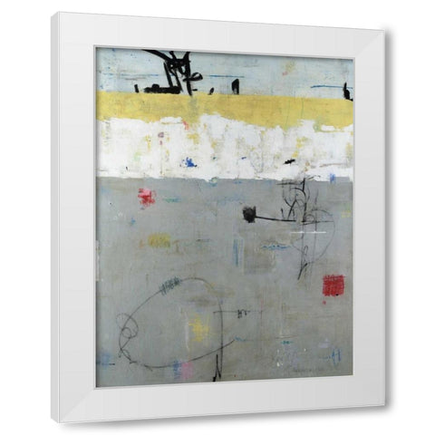 Borderline White Modern Wood Framed Art Print by Weaverling, Julie