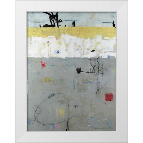 Borderline White Modern Wood Framed Art Print by Weaverling, Julie