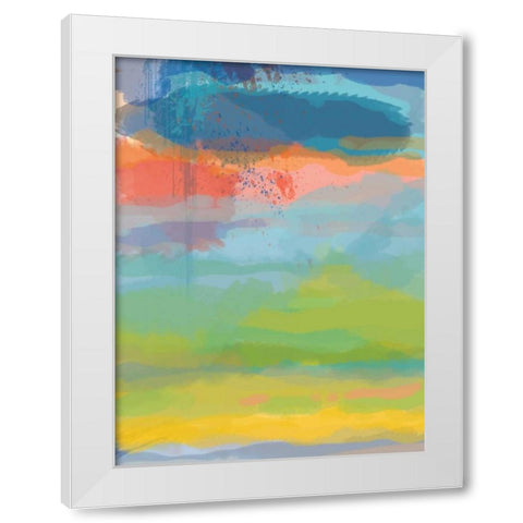 Coral Sky White Modern Wood Framed Art Print by Weiss, Jan
