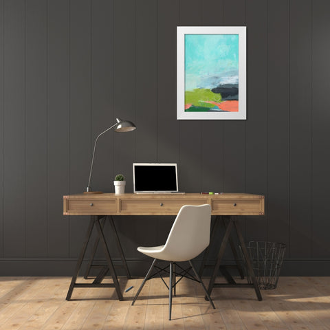 Landscape No. 95 White Modern Wood Framed Art Print by Weiss, Jan