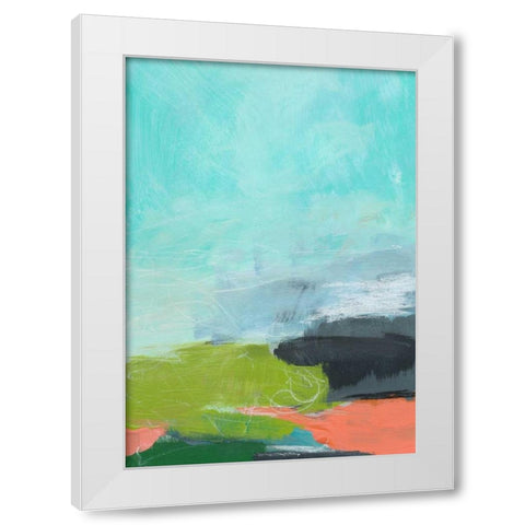 Landscape No. 95 White Modern Wood Framed Art Print by Weiss, Jan