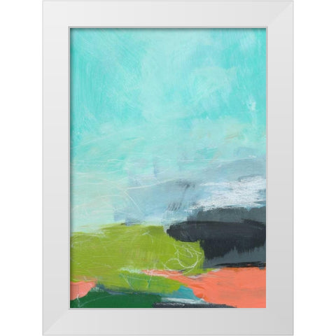 Landscape No. 95 White Modern Wood Framed Art Print by Weiss, Jan