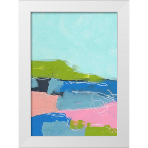 Landscape No. 96 White Modern Wood Framed Art Print by Weiss, Jan