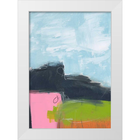Landscape No. 97 White Modern Wood Framed Art Print by Weiss, Jan