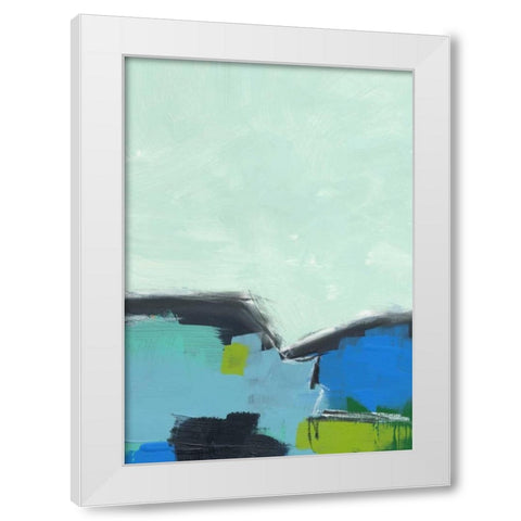 Landscape No. 98 White Modern Wood Framed Art Print by Weiss, Jan