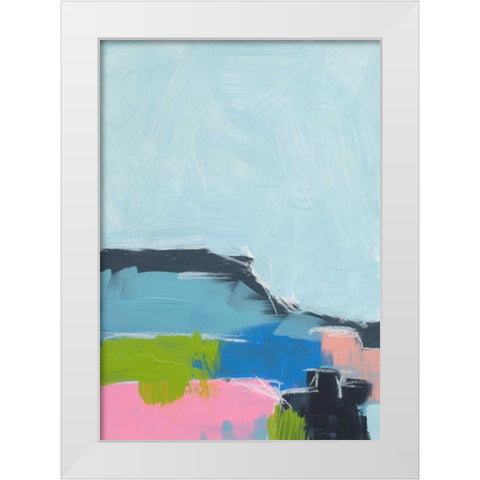 Landscape No. 100 White Modern Wood Framed Art Print by Weiss, Jan