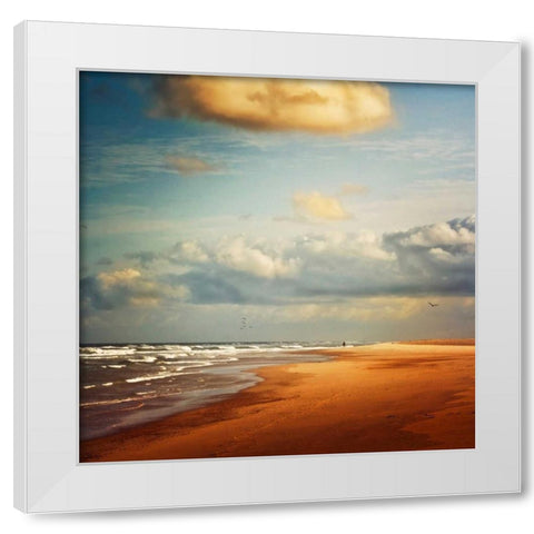 Dream Beach White Modern Wood Framed Art Print by Wuestenhagen, Dirk