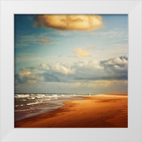Dream Beach White Modern Wood Framed Art Print by Wuestenhagen, Dirk