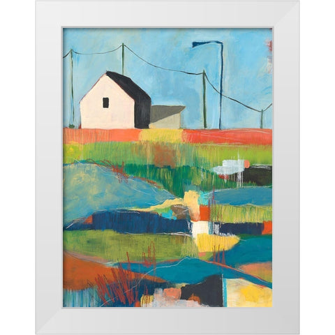 Western Edge White Modern Wood Framed Art Print by Weiss, Jan