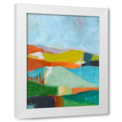 North Bay Hills White Modern Wood Framed Art Print by Weiss, Jan