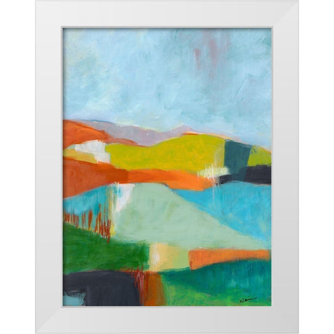 North Bay Hills White Modern Wood Framed Art Print by Weiss, Jan