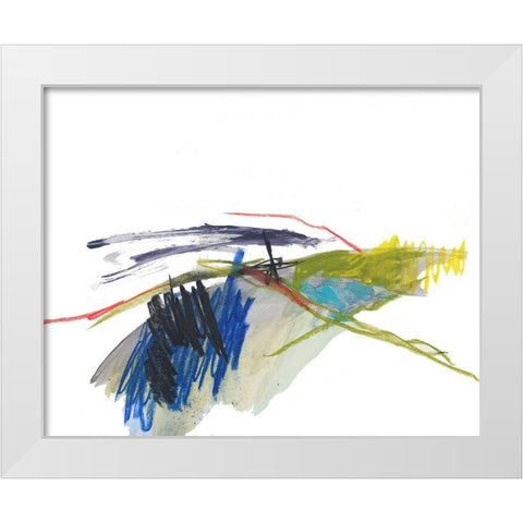 Abstract Landscape No. 8 White Modern Wood Framed Art Print by Weiss, Jan
