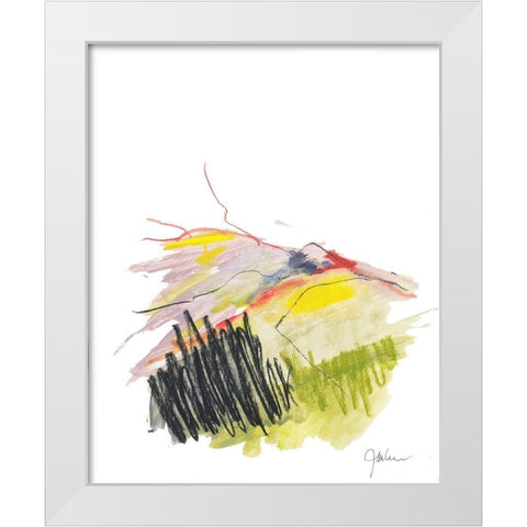 Abstract Landscape No. 12 White Modern Wood Framed Art Print by Weiss, Jan